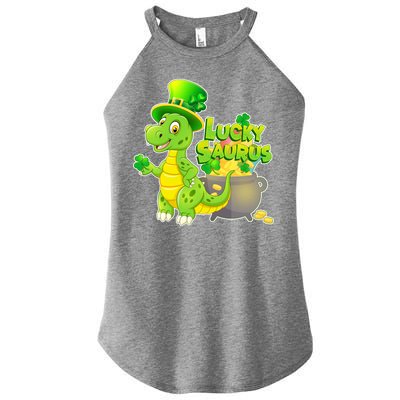 Lucky-Saurus St Patrick's Day Women's Perfect Tri Rocker Tank