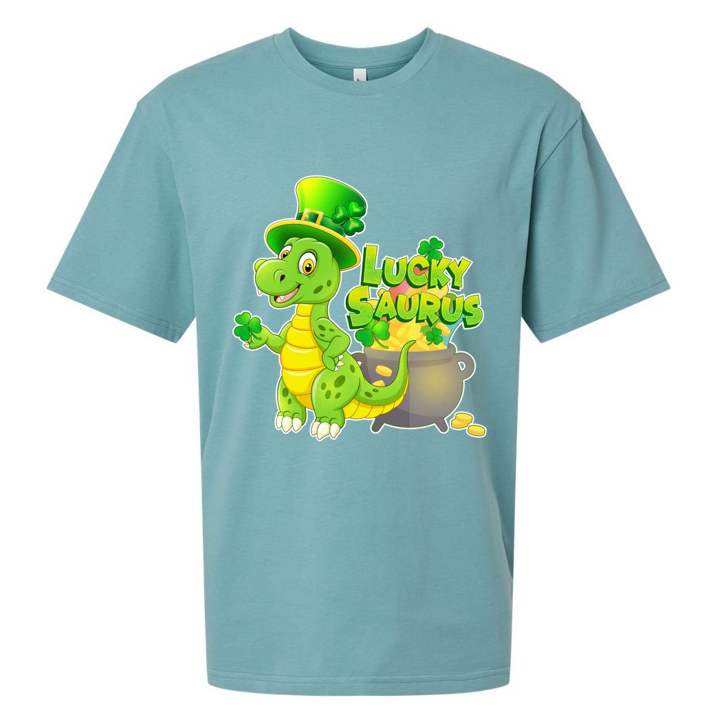 Lucky-Saurus St Patrick's Day Sueded Cloud Jersey T-Shirt