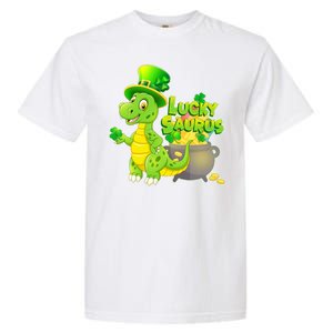 Lucky-Saurus St Patrick's Day Garment-Dyed Heavyweight T-Shirt