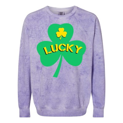 Lucky Shamrock St.Patrick's Day Colorblast Crewneck Sweatshirt