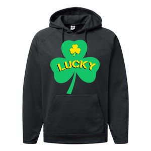 Lucky Shamrock St.Patrick's Day Performance Fleece Hoodie