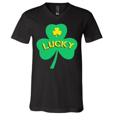 Lucky Shamrock St.Patrick's Day V-Neck T-Shirt