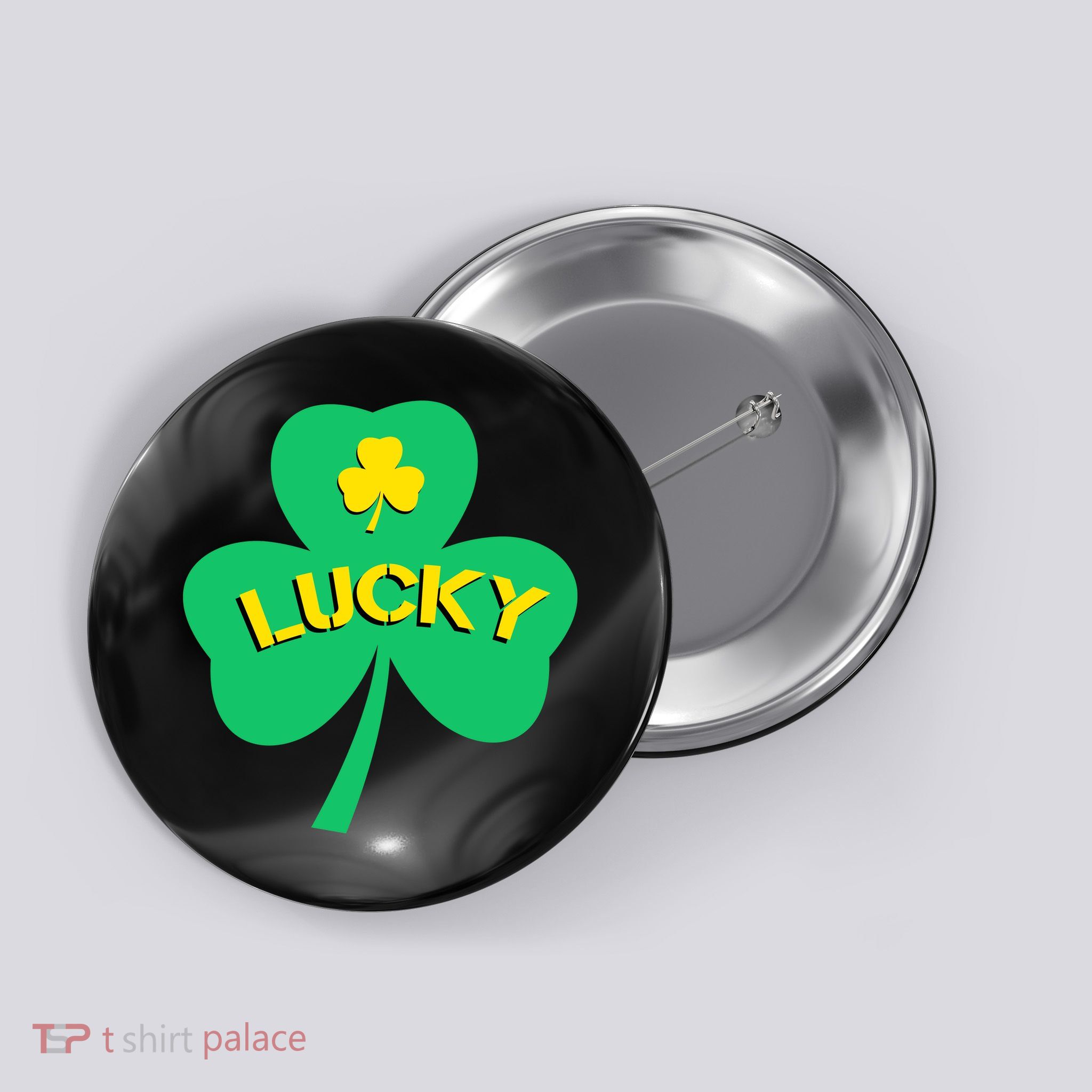 Lucky Shamrock St.Patrick's Day Button