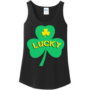 Lucky Shamrock St.Patrick's Day Ladies Essential Tank