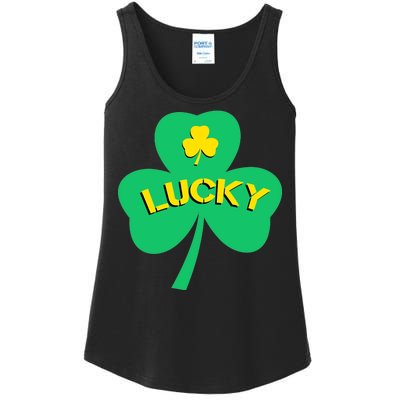 Lucky Shamrock St.Patrick's Day Ladies Essential Tank