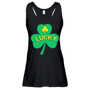 Lucky Shamrock St.Patrick's Day Ladies Essential Flowy Tank