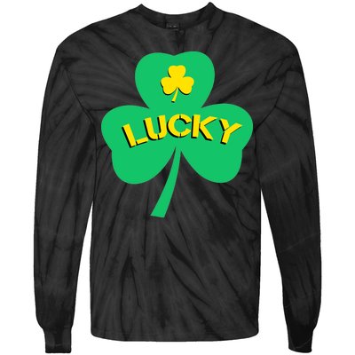 Lucky Shamrock St.Patrick's Day Tie-Dye Long Sleeve Shirt