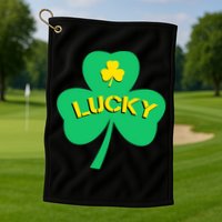 Lucky Shamrock St.Patrick's Day Golf Towel