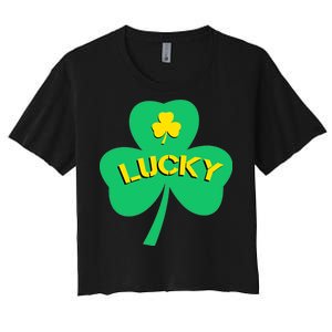 Lucky Shamrock St.Patrick's Day Women's Crop Top Tee