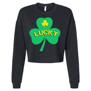 Lucky Shamrock St.Patrick's Day Cropped Pullover Crew