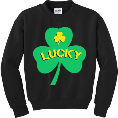 Lucky Shamrock St.Patrick's Day Kids Sweatshirt