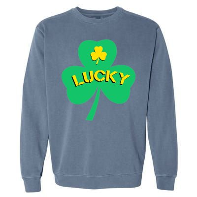 Lucky Shamrock St.Patrick's Day Garment-Dyed Sweatshirt