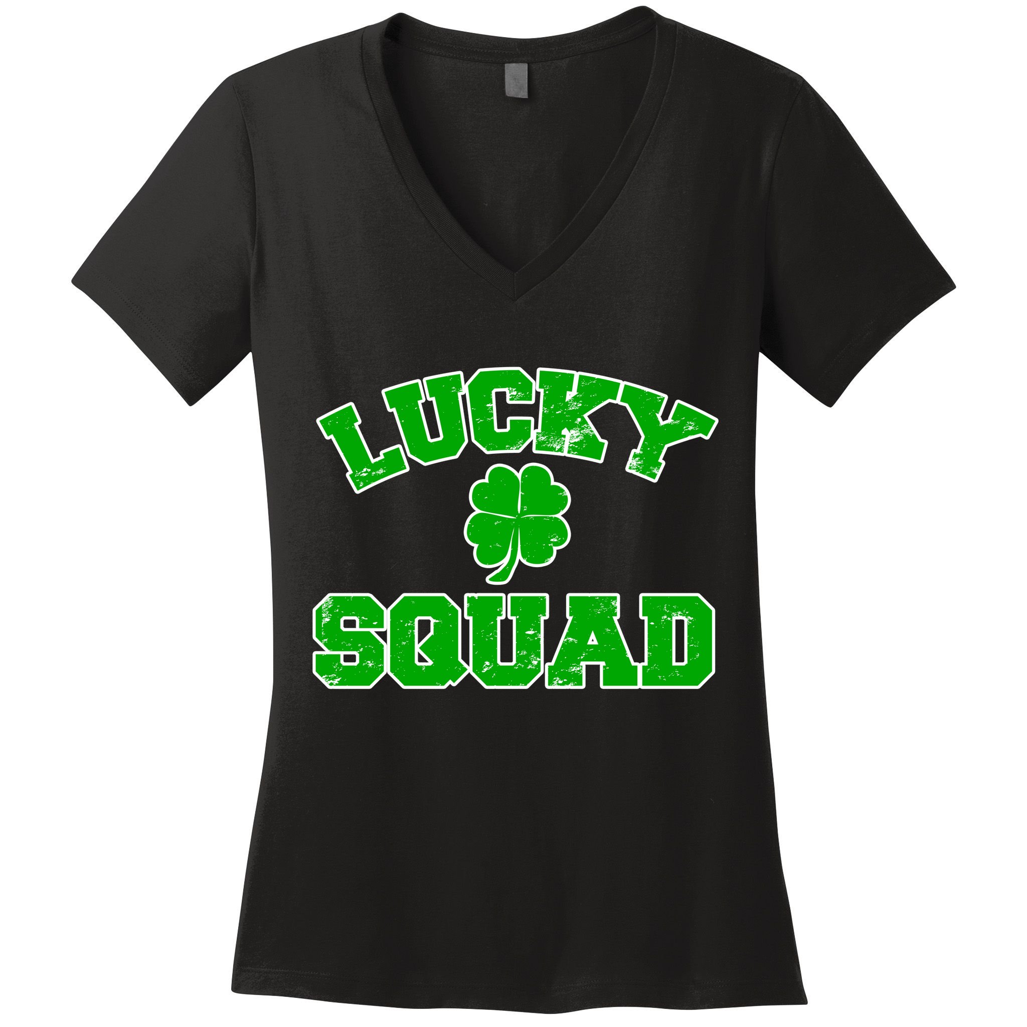 Lucky Squad Irish Clover Women's V-Neck T-Shirt