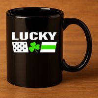 Lucky St. Patrick's Day 11oz C Handle Ceramic Mug