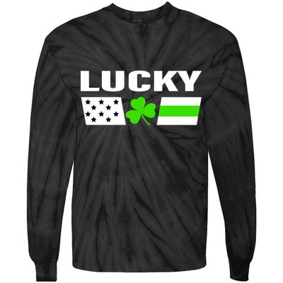 Lucky St. Patrick's Day Tie-Dye Long Sleeve Shirt