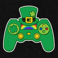 Lucky St Patrick's Day Video Game Controller Ladies PosiCharge Tri-Blend Wicking Tank