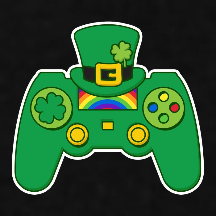 Lucky St Patrick's Day Video Game Controller Ladies PosiCharge Tri-Blend Wicking Tank
