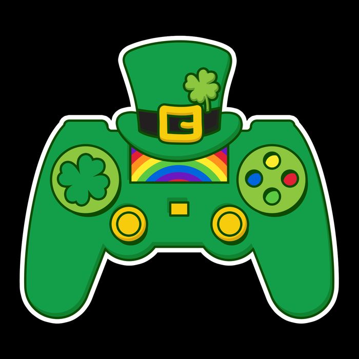 Lucky St Patrick's Day Video Game Controller Performance Shirt