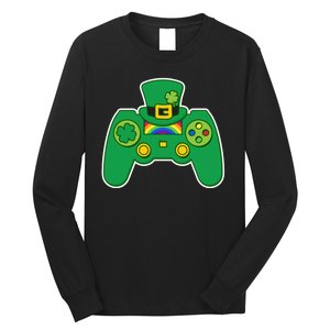 Lucky St Patrick's Day Video Game Controller Long Sleeve Shirt