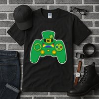 Lucky St Patrick's Day Video Game Controller Tall T-Shirt