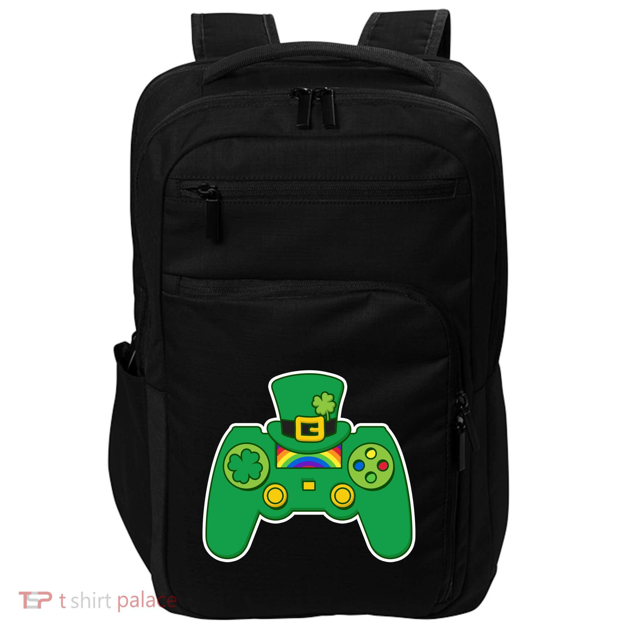 Lucky St Patrick's Day Video Game Controller Impact Tech Backpack