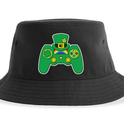 Lucky St Patrick's Day Video Game Controller Sustainable Bucket Hat