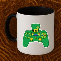 Lucky St Patrick's Day Video Game Controller Mug