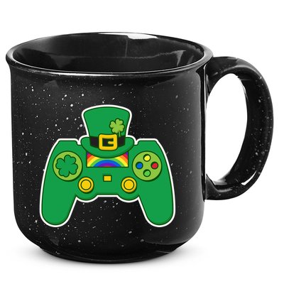 Lucky St Patrick's Day Video Game Controller 15oz Campfire Ceramic Mug