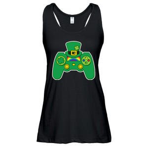 Lucky St Patrick's Day Video Game Controller Ladies Essential Flowy Tank