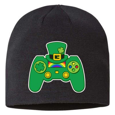 Lucky St Patrick's Day Video Game Controller Sustainable Beanie