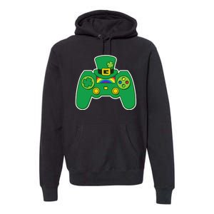 Lucky St Patrick's Day Video Game Controller Premium Hoodie