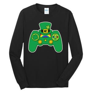 Lucky St Patrick's Day Video Game Controller Tall Long Sleeve T-Shirt