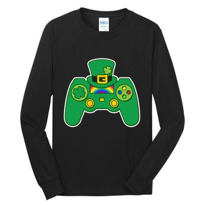 Lucky St Patrick's Day Video Game Controller Tall Long Sleeve T-Shirt