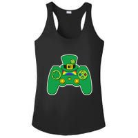 Lucky St Patrick's Day Video Game Controller Ladies PosiCharge Competitor Racerback Tank