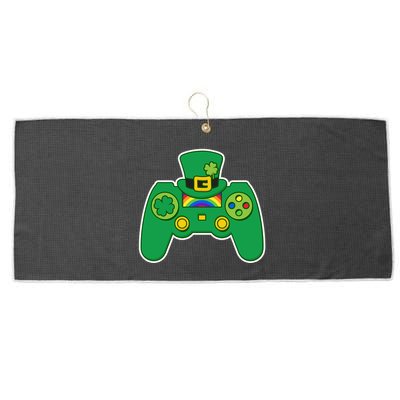 Lucky St Patrick's Day Video Game Controller Large Microfiber Waffle Golf Towel