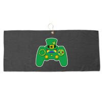 Lucky St Patrick's Day Video Game Controller Large Microfiber Waffle Golf Towel