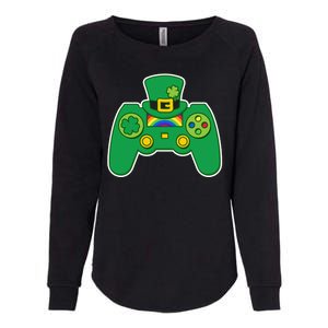 Lucky St Patrick's Day Video Game Controller Womens California Wash Sweatshirt