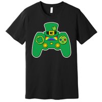 Lucky St Patrick's Day Video Game Controller Premium T-Shirt