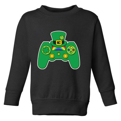 Lucky St Patrick's Day Video Game Controller Toddler Sweatshirt