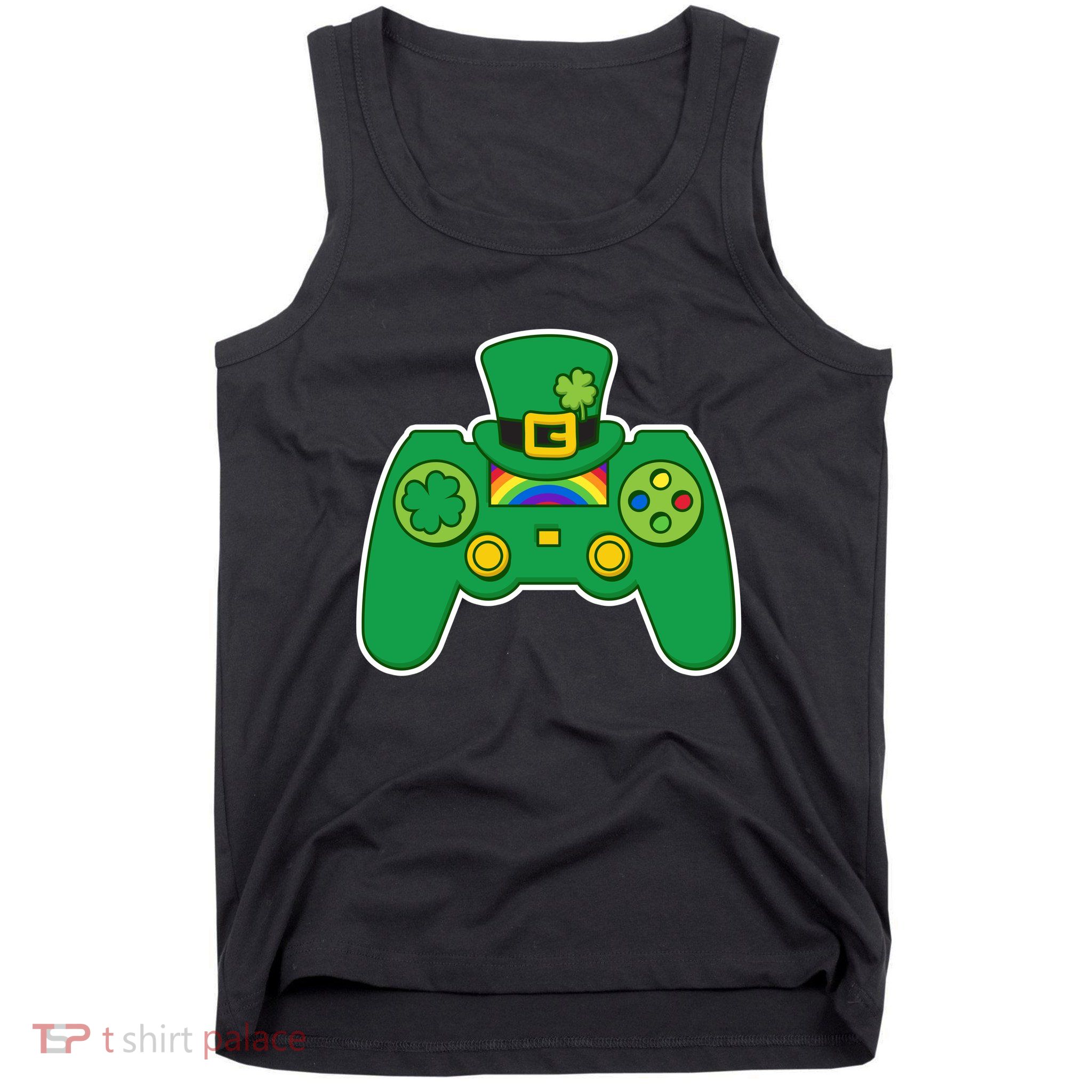 Lucky St Patrick's Day Video Game Controller Tank Top
