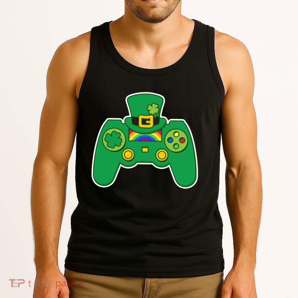 Lucky St Patrick's Day Video Game Controller Tank Top