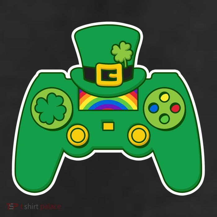 Lucky St Patrick's Day Video Game Controller Golf Towel