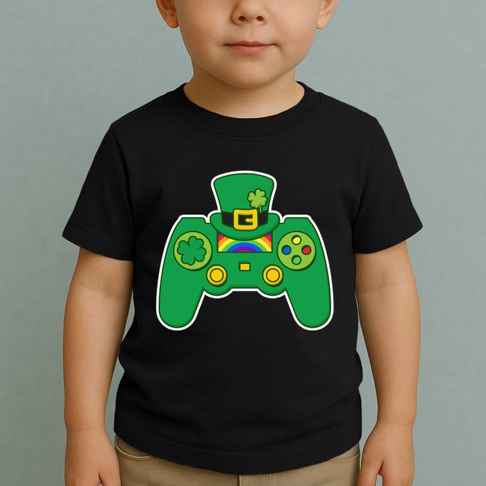 Lucky St Patrick's Day Video Game Controller Toddler T-Shirt