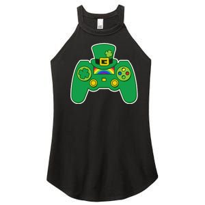 Lucky St Patrick's Day Video Game Controller Women's Perfect Tri Rocker Tank