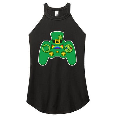 Lucky St Patrick's Day Video Game Controller Women's Perfect Tri Rocker Tank