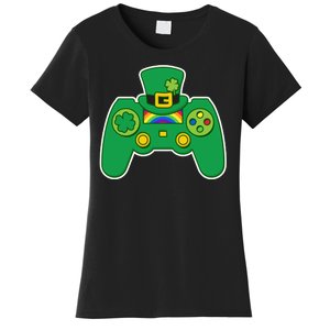 Lucky St Patrick's Day Video Game Controller Women's T-Shirt