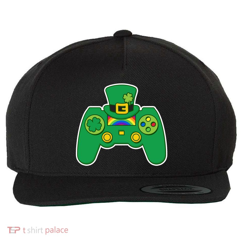 Lucky St Patrick's Day Video Game Controller Wool Snapback Cap