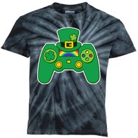 Lucky St Patrick's Day Video Game Controller Kids Tie-Dye T-Shirt