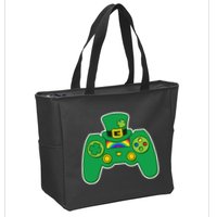 Lucky St Patrick's Day Video Game Controller Zip Tote Bag