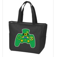 Lucky St Patrick's Day Video Game Controller Zip Tote Bag